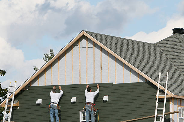 Professional Emergency Siding Repair technician working in Germanton, NC